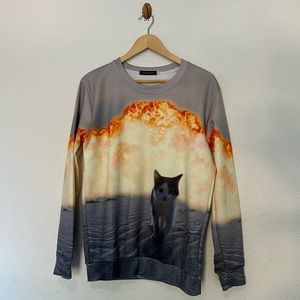 Killer Cat Printed Sweater